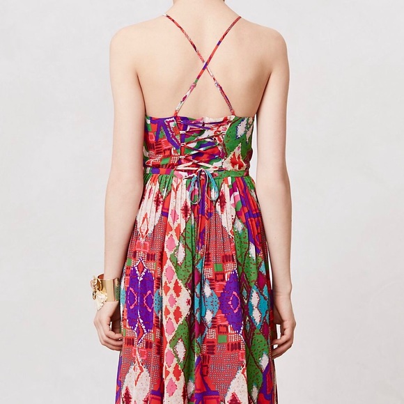 ANTHRO MAEVE ‘TARANA’ MULTI COLOR PRINT MAXI DRESS - Picture 4 of 8
